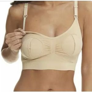 Hofish Nursing Bras 2Pk Nude/Black - Medium to X-Large